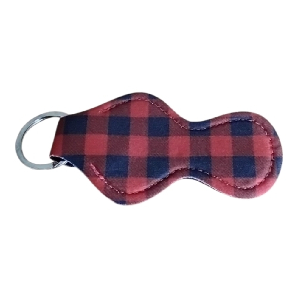 Plaid Red and Black Key Holder